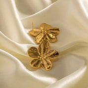 Arabella | Stilfulde Vintage Guld Blomst Stud Øreringe