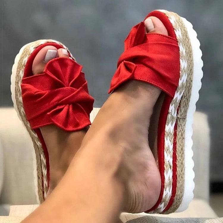 SCARLET | Trendy stilfulde sommersandaler med sløjfe