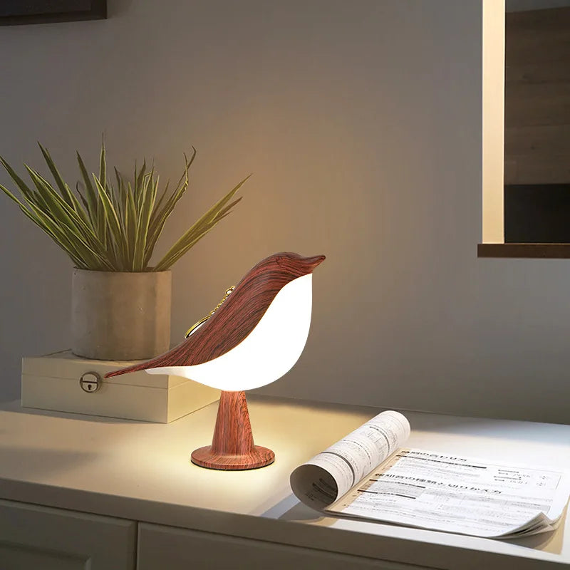 GlowNest | Træ fugleformet natlampe