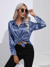 Selma | Satinbluse til damer