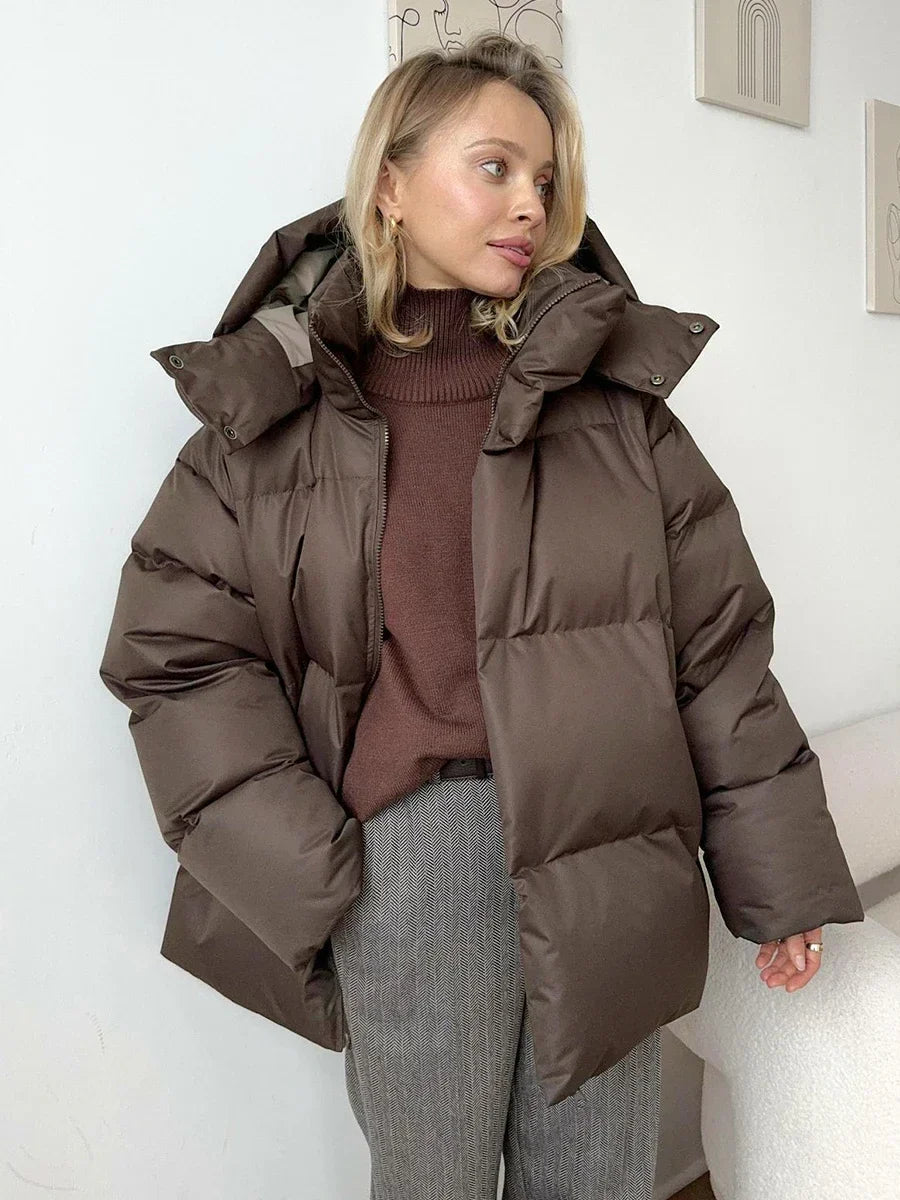 Mona | Dikke quilted vinterjakke til damer