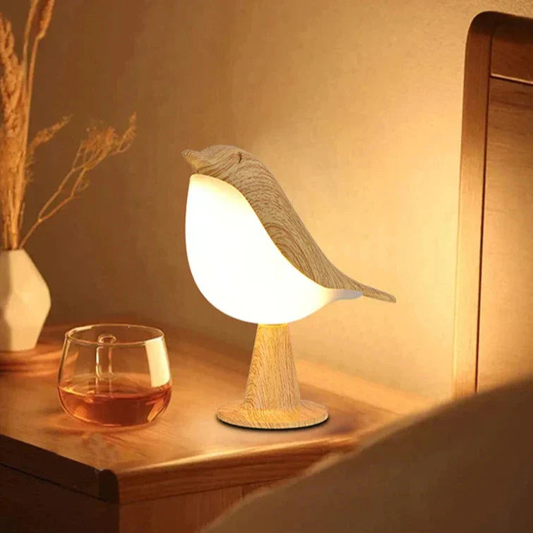 GlowNest | Træ fugleformet natlampe