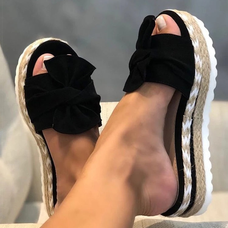 SCARLET | Trendy stilfulde sommersandaler med sløjfe
