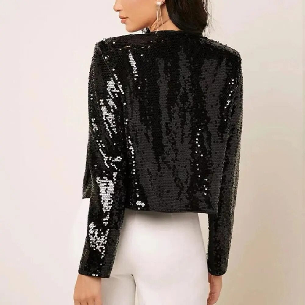 Avery | Funklende Glimmer Kort Blazer