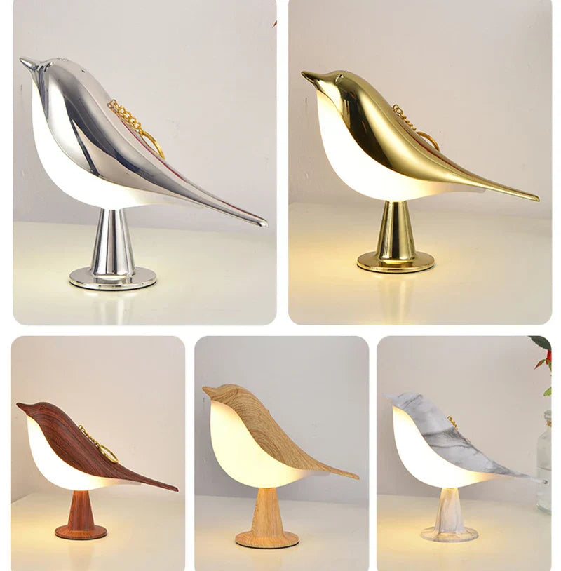 GlowNest | Træ fugleformet natlampe