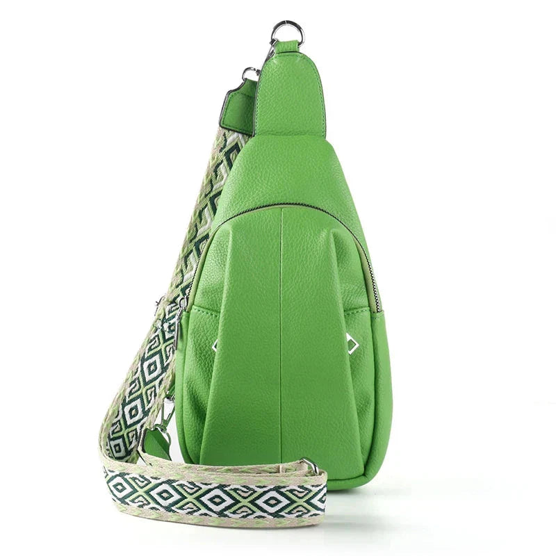 Lily | Damernes Geometriske Skulderrem Læder Crossbody Sling Taske
