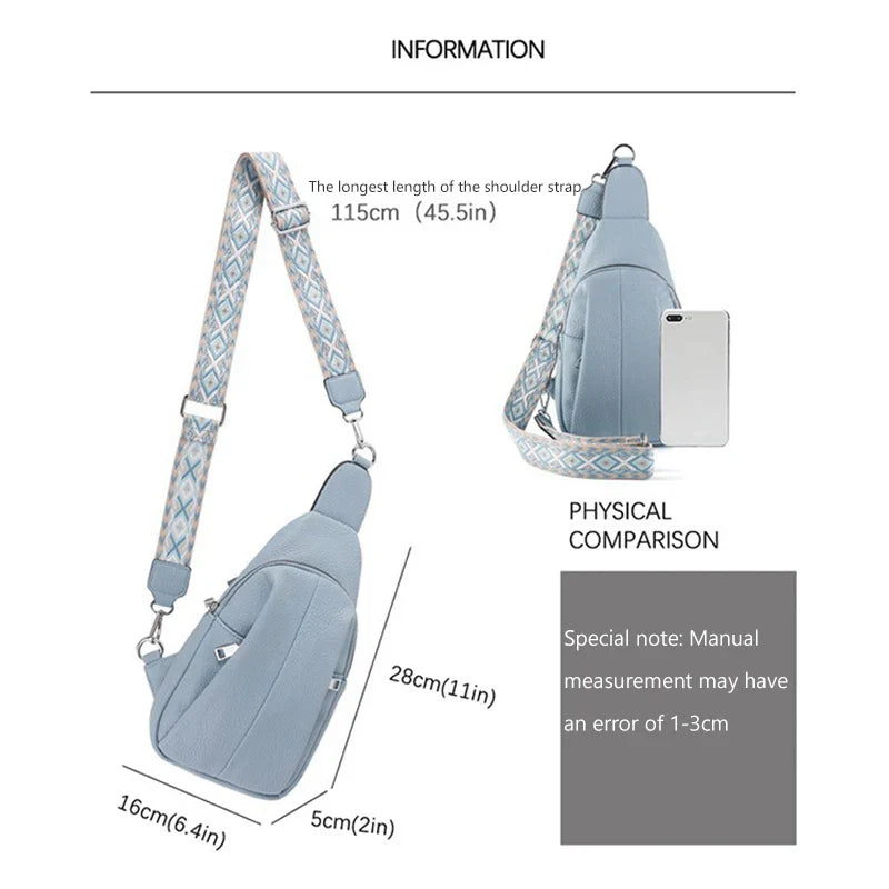 Lily | Damernes Geometriske Skulderrem Læder Crossbody Sling Taske