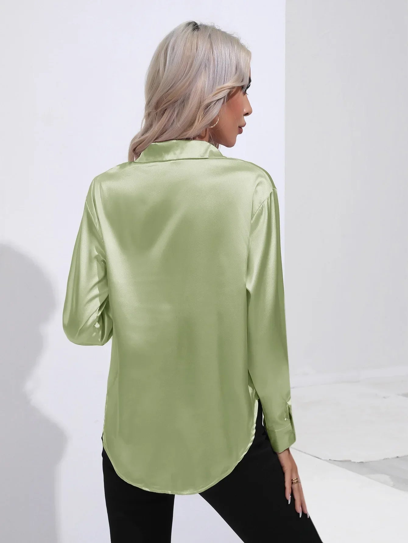 Selma | Satinbluse til damer