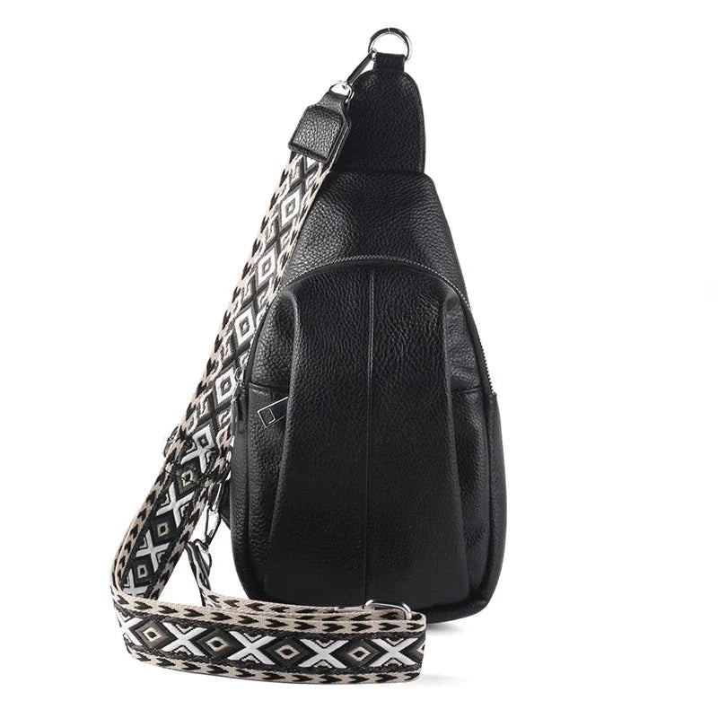 Lily | Damernes Geometriske Skulderrem Læder Crossbody Sling Taske