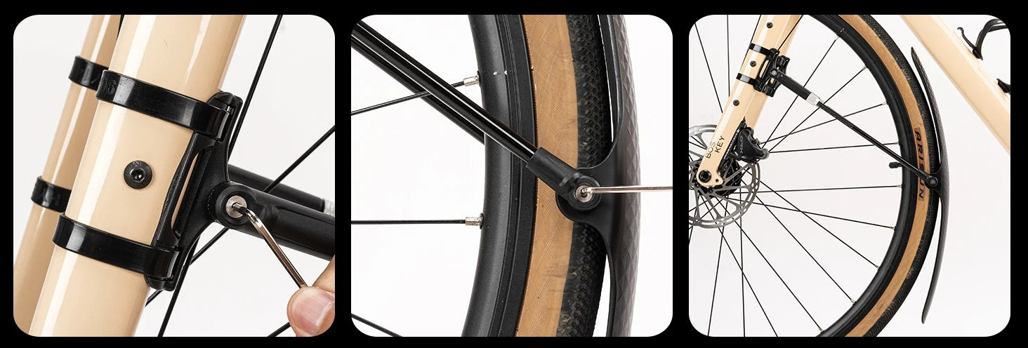 Skærm til landevejscykler og MTB – 700C vandtæt for- og bagside for renere og tørrere cykling i ethvert terræn 4