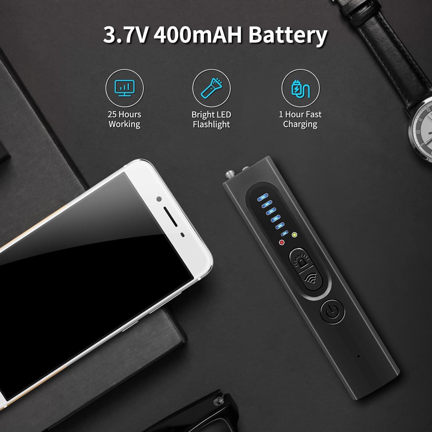 Skjult kameradetektor (militærkvalitet, med integreret RF- og GPS-sporingsdetektion) 6