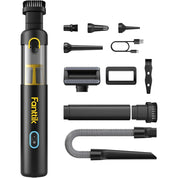 Slank ledningsfri bilstøvsuger – 19000Pa sugeevne, hurtig opladning, inkluderer 10 rengøringstilbehør til bil og hjem 0