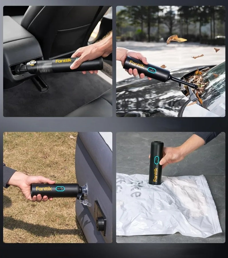 Slank ledningsfri bilstøvsuger – 19000Pa sugeevne, hurtig opladning, inkluderer 10 rengøringstilbehør til bil og hjem 3