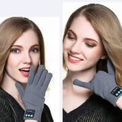 Smarte Bluetooth-berøringsskærmshandsker – Trådløse Bluetooth-kompatible højttalerhandsker med varmt stof, smarte vinterhandsker til udendørs brug til opkald, musik og berøringsskærm 1