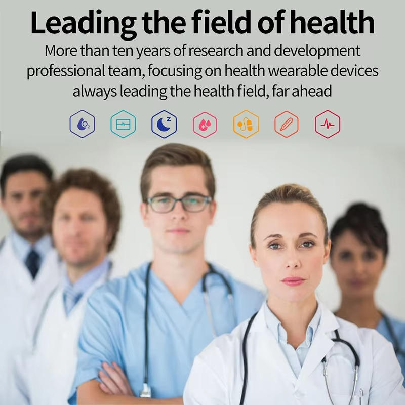 Smartwatch til seniorer, blodtryk, glukose og sundhedsstyring 4