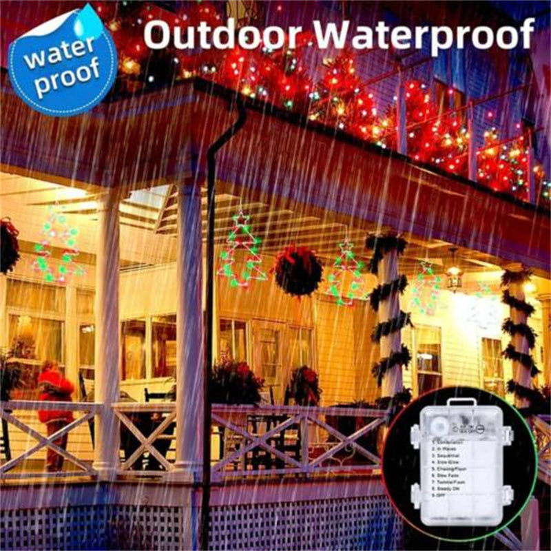 Smedejerns juletræsformet lanternefestival LED-julegirlande lyskæder fe-gardinlys til hjemmefestdekorationer 5