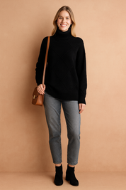 Sofia | Rullekravetrøje med geometrisk mønster 4