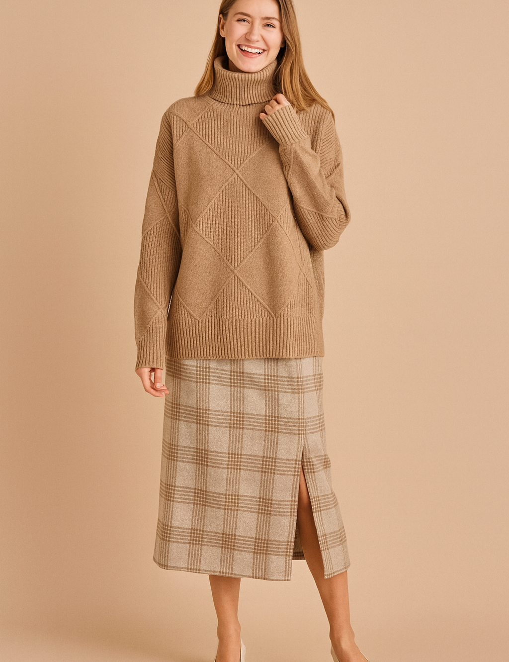 Sofia | Rullekravetrøje med geometrisk mønster 5