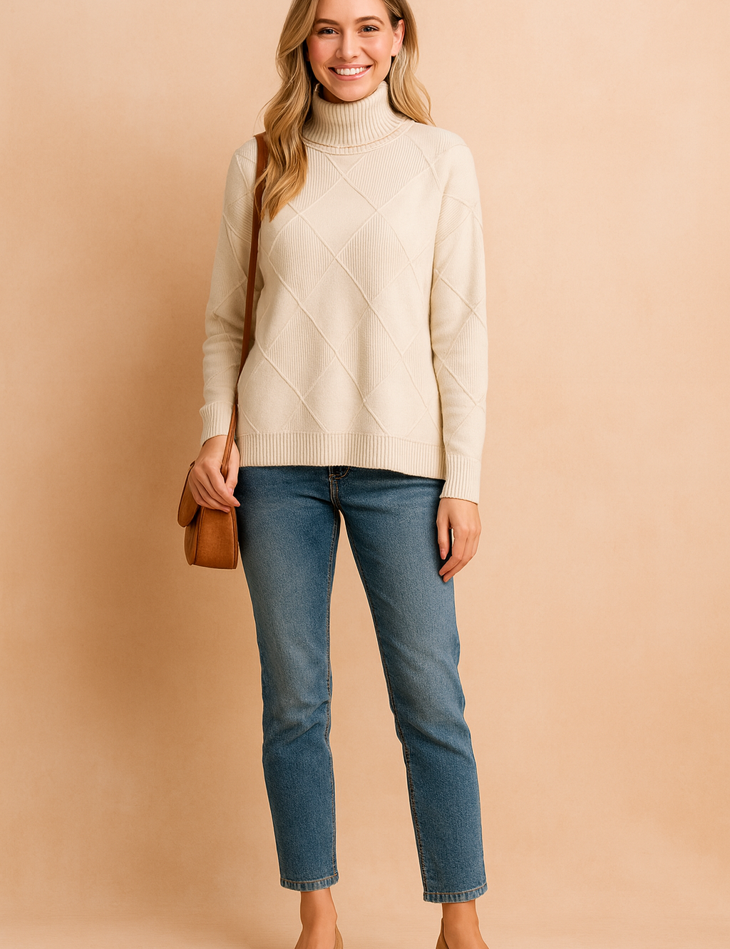 Sofia | Rullekravetrøje med geometrisk mønster 6