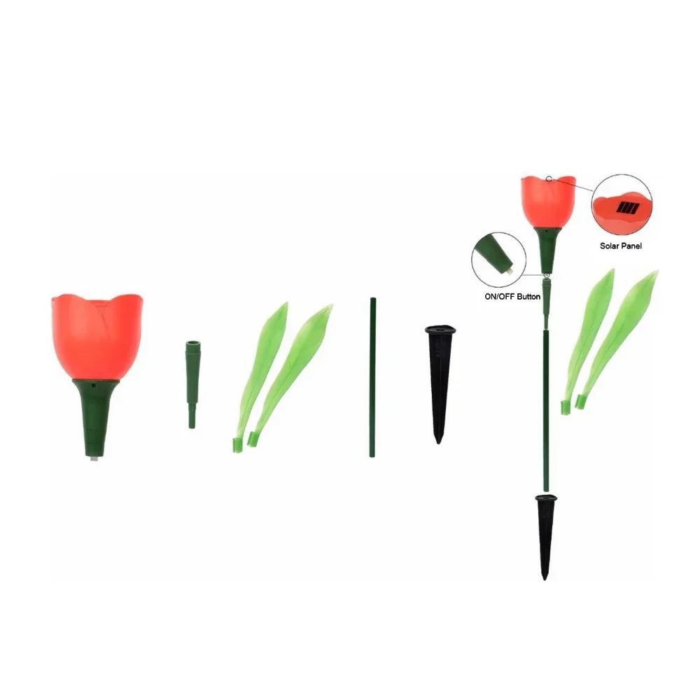 FloraGlow - Solenergi Tulipanblomst Belysning til Udendørs Dekoration