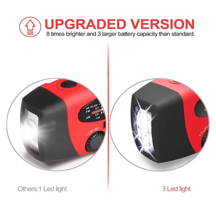 SolarWave | Soldrevet nødradio med håndsving til udendørs brug 4