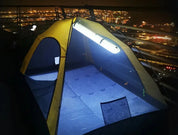 Solcelledrevet campinglampe – Bærbar, foldbar 2000mAh oppustelig teltlampe, IPX7 vandtæt til pool, fest og udendørs eventyraftener 4