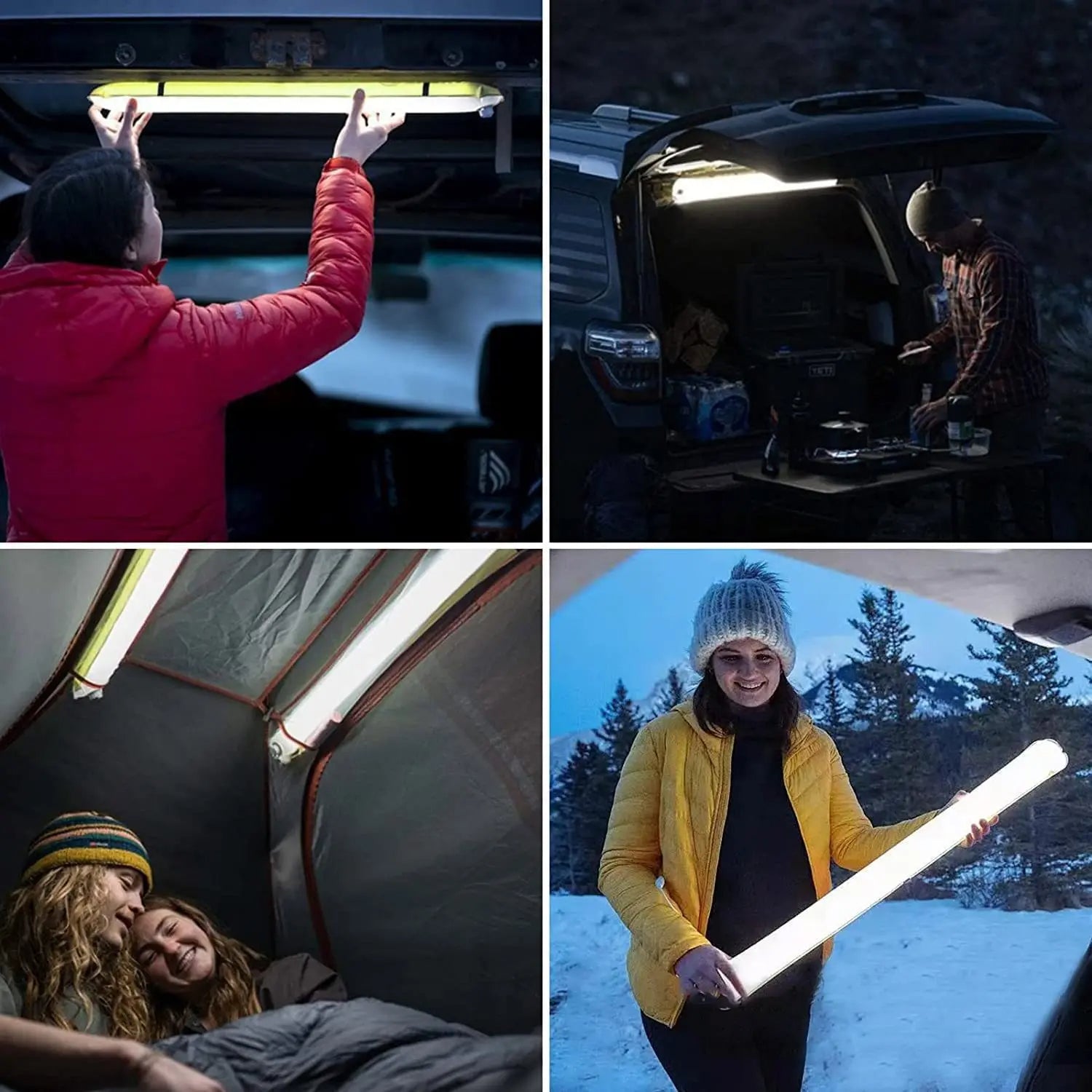 Solcelledrevet campinglampe – Bærbar, foldbar 2000mAh oppustelig teltlampe, IPX7 vandtæt til pool, fest og udendørs eventyraftener 6