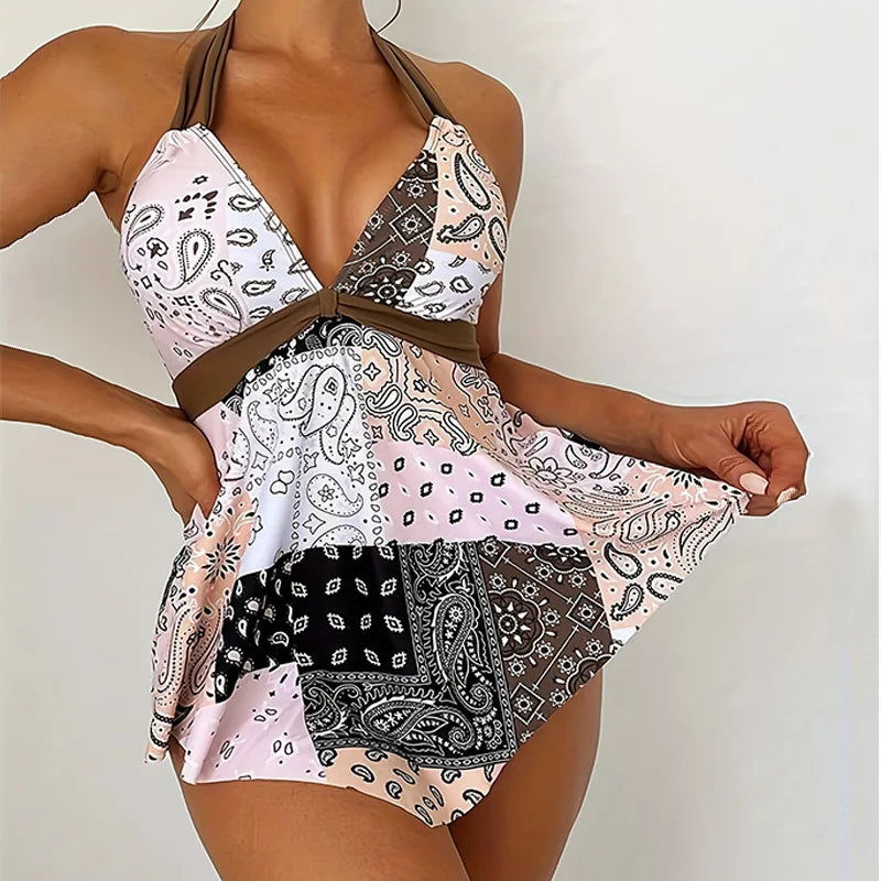 Sophie | Stilfuld Bandana Print Badetøj Cover-Up