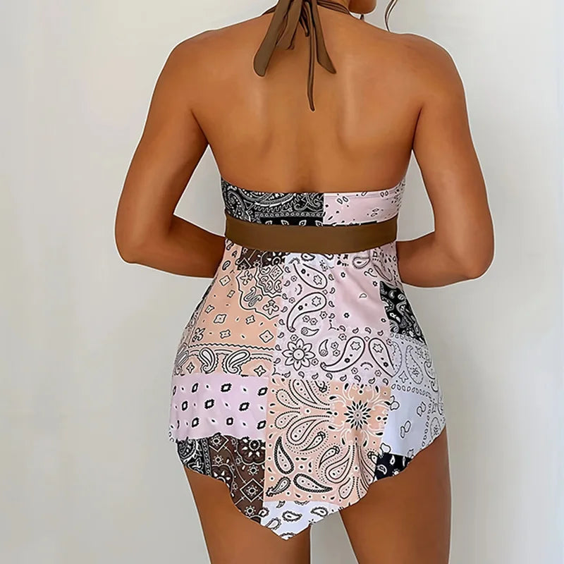 Sophie | Stilfuld Bandana Print Badetøj Cover-Up