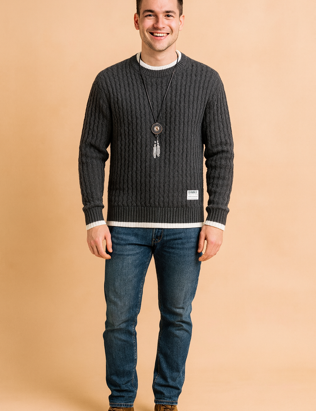 Søren | Klassisk sweater med rund hals 0