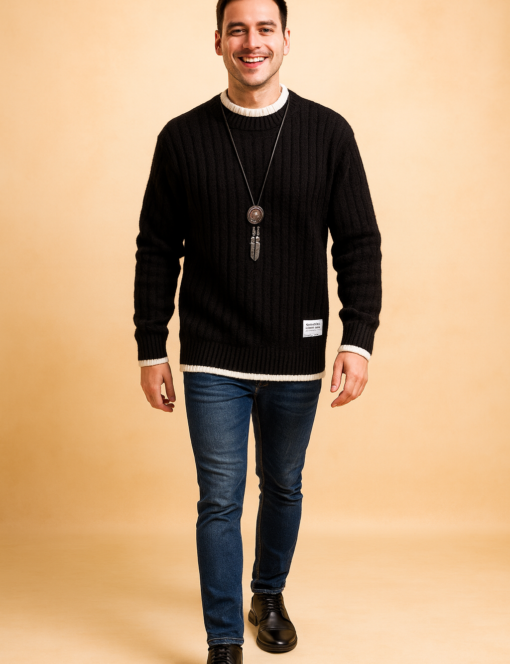 Søren | Klassisk sweater med rund hals 1