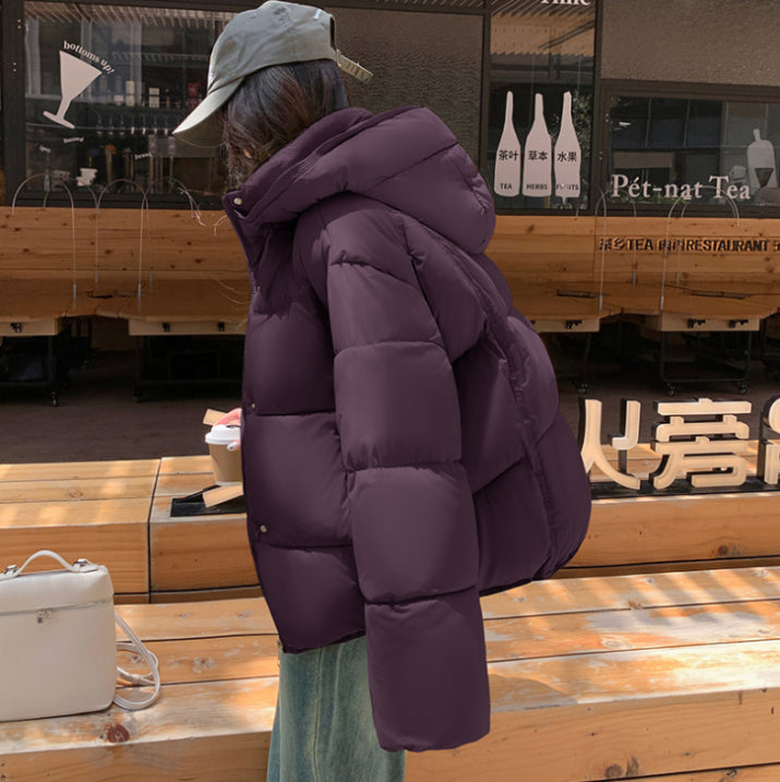 Sort dunjakke til kvinder | Med hætte 3