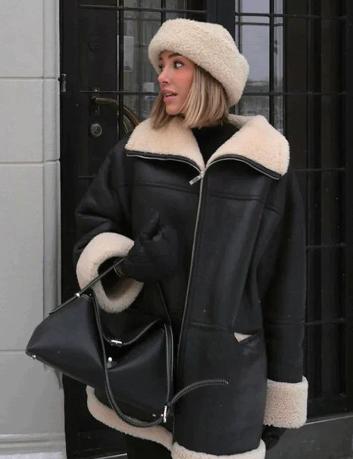 Sort fleecejakke til kvinder | Vinter 0