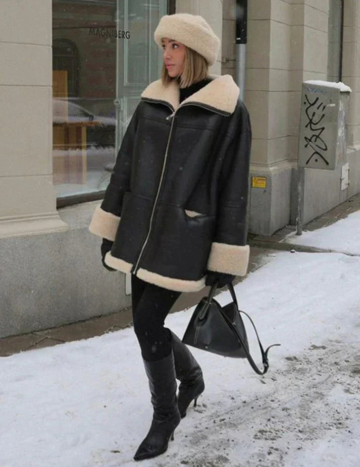 Sort fleecejakke til kvinder | Vinter 1