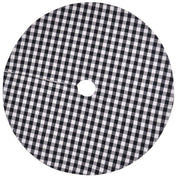 Sort og hvid ternet juledekoration træskørt 0