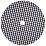 Sort og hvid ternet juledekoration træskørt 2