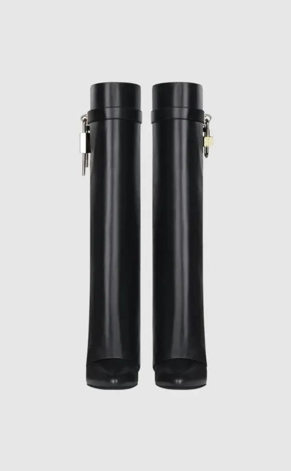 Sorte knæhøje støvler i vegansk læder til kvinder – Elegant, komfortabelt modefodtøj 2