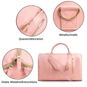 Stilfuld, foldbar rejsetaske til kvinder, vandtæt PU-læder 6