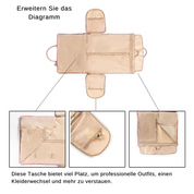 Stilfuld, foldbar rejsetaske til kvinder, vandtæt PU-læder 8