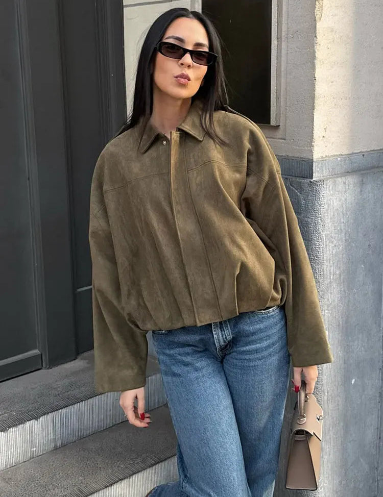 Stilfuld overgangsjakke til kvinder | Grøn 0