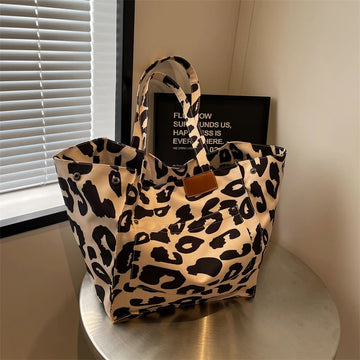 Stilfuld skuldertaske med leopardprint til kvinder, moderigtigt design 0