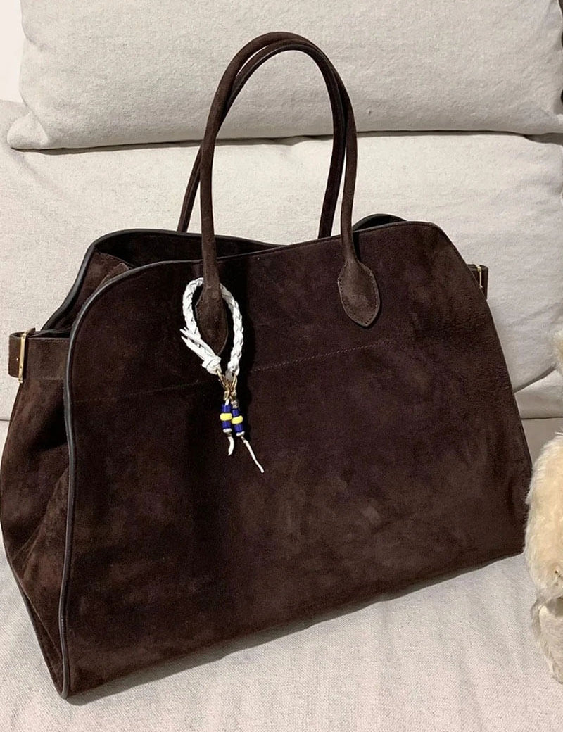 Stilfuld stor damehåndtaske i funktionelt vegansk læder 1