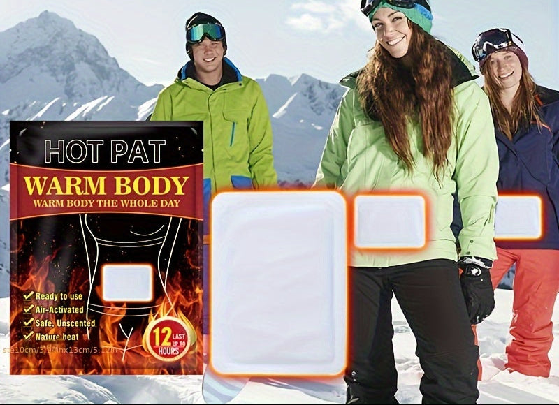 Store håndvarmere – 20 stk. langtidsholdbare, selvklæbende varmepakker giver øjeblikkelig varme til hænder, udendørssport og vinterkulde. 0