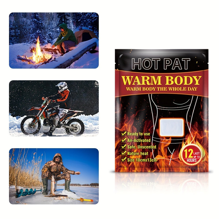 Store håndvarmere – 20 stk. langtidsholdbare, selvklæbende varmepakker giver øjeblikkelig varme til hænder, udendørssport og vinterkulde. 3