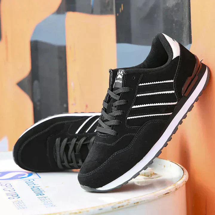 Støttende herresneakers i behageligt, polstret stof 5