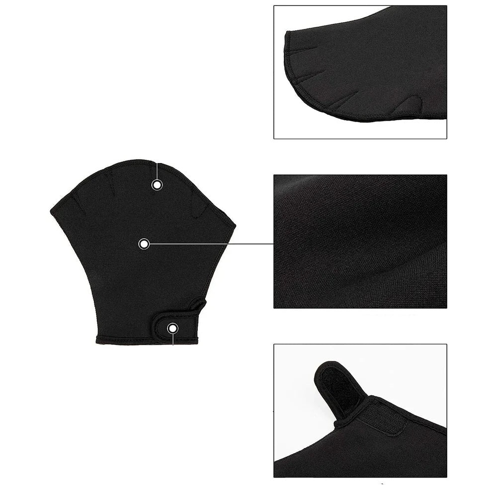 Svømmehandsker med webbing - Neopren-vandhandsker til styrketræning, dykning og vandaerobic 7