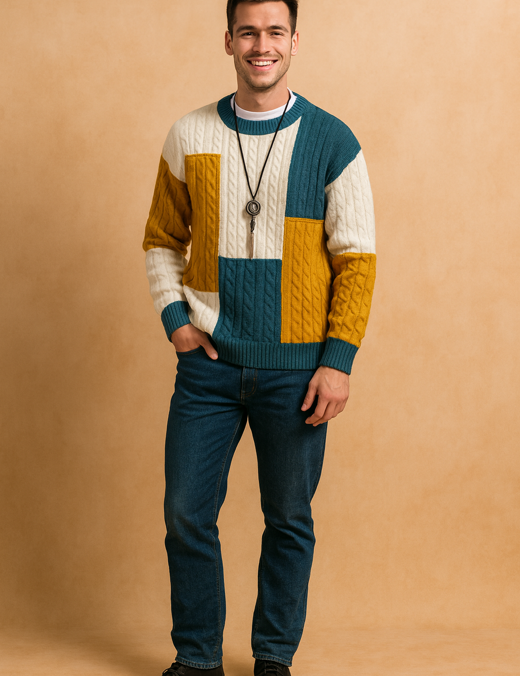 Sylwin | Klassisk sweater med rund hals 0