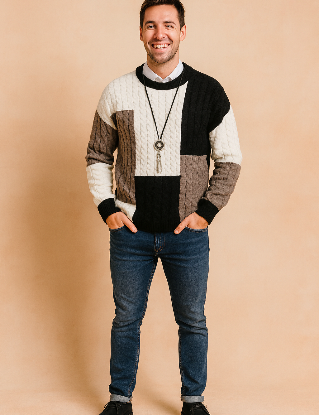 Sylwin | Klassisk sweater med rund hals 1