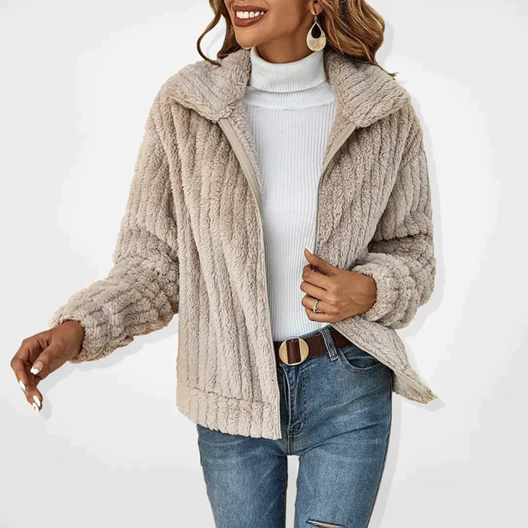 Charlotte | Luxe Lang Fleece Jakke til Vinterdage