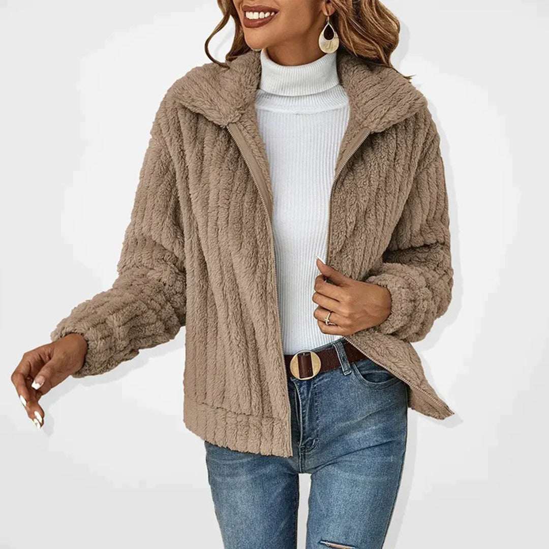 Charlotte | Luxe Lang Fleece Jakke til Vinterdage